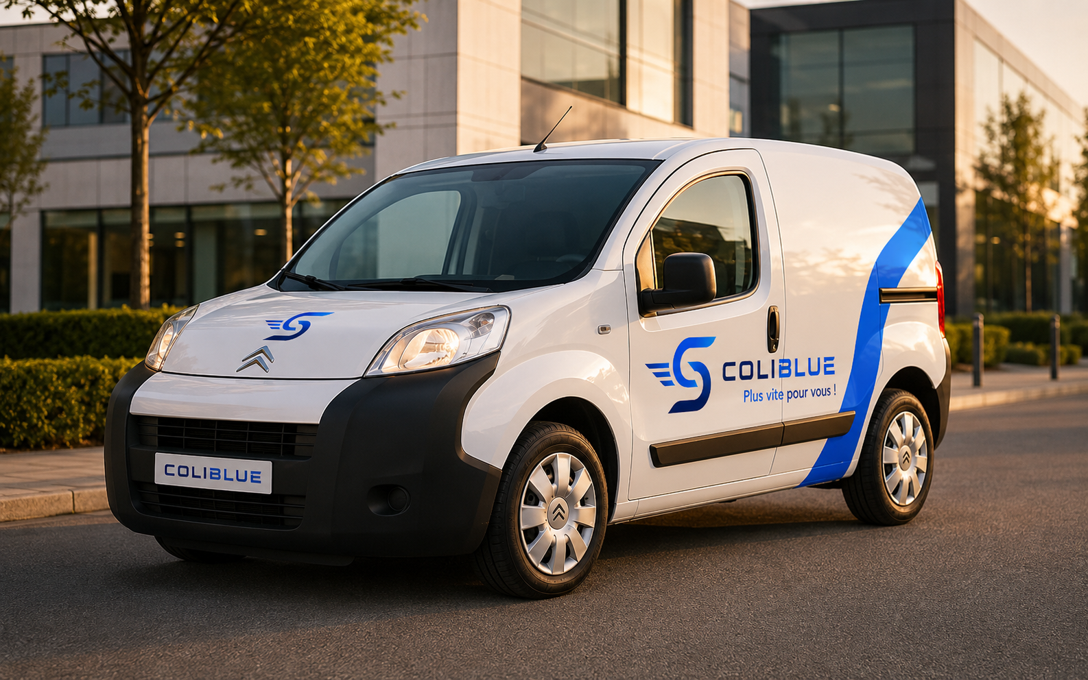 Véhicule de livraison COLIBLUE — Plus vite pour vous !